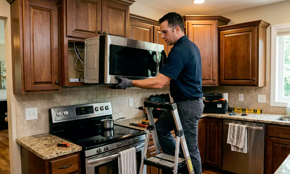 Microwave Installation in Pittsfield, MA