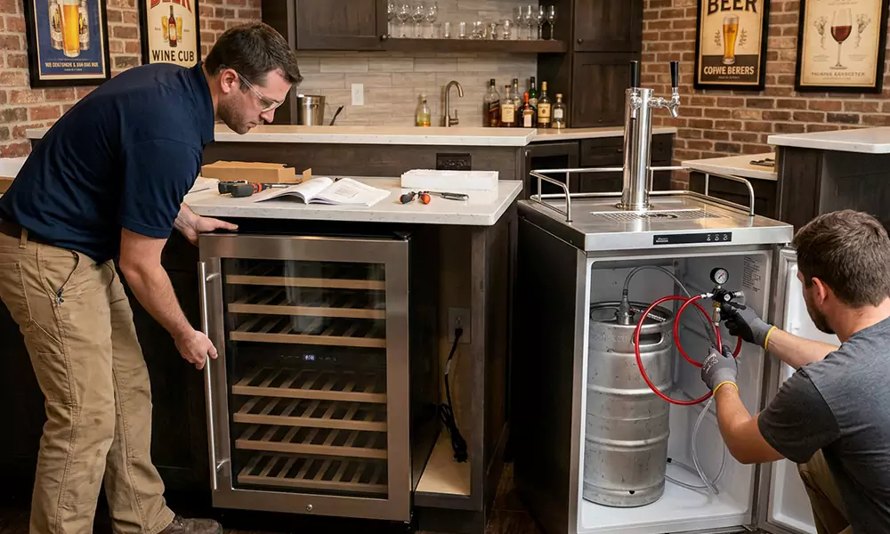 Wine Cooler and Kegerator Installation in Pittsfield, MA
