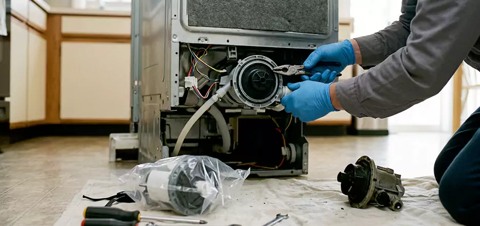 Dishwasher Motor Pump Replacement in Pittsfield